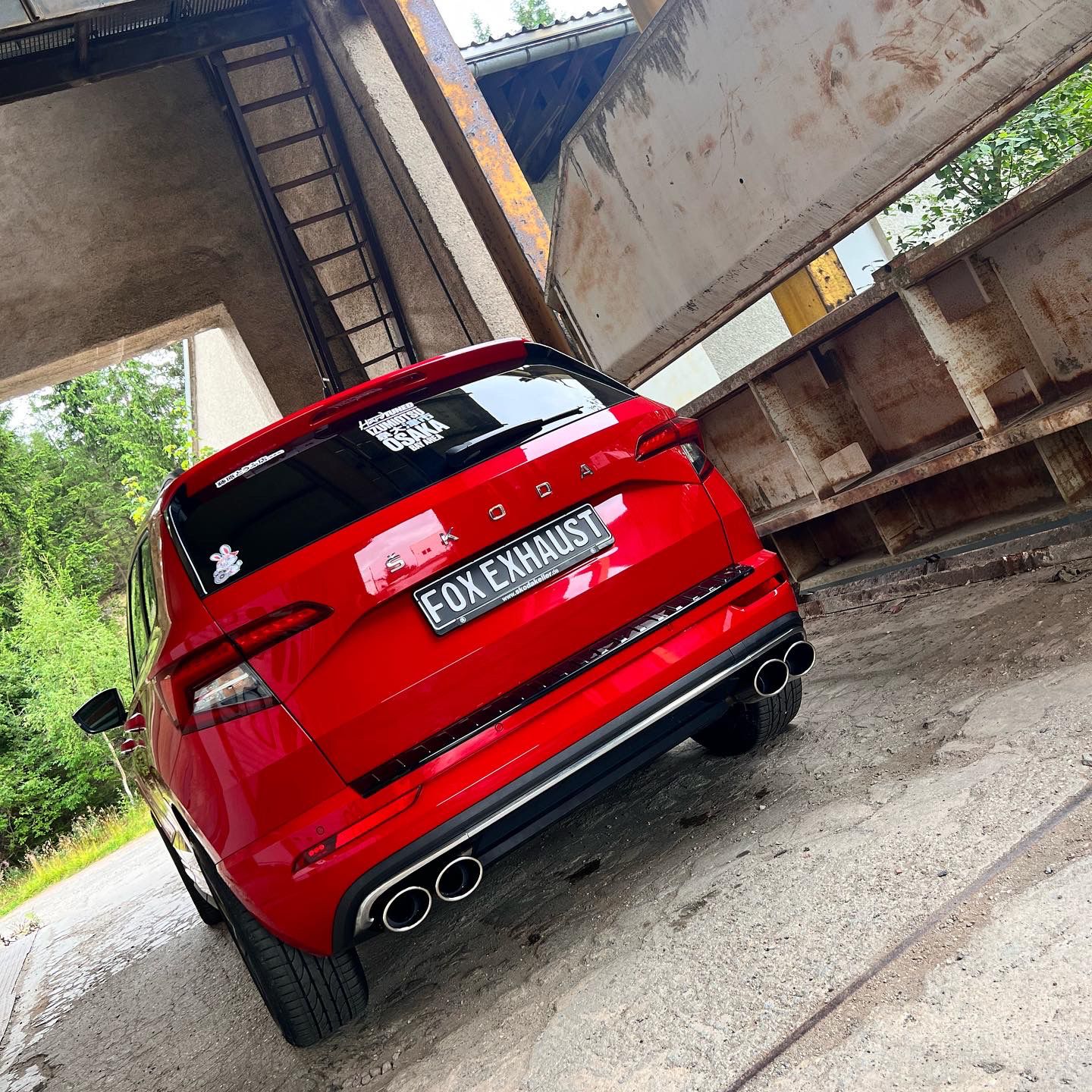 Fox passend fürSkoda Karoq 4x4 Endschalldämpfer Ausgang rechts/links - 2x115x85 Typ 32 rechts/links