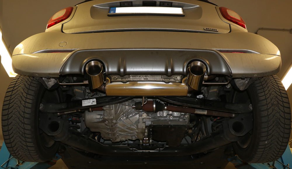 Fox passend fürSmart Fortwo 453 Coupe & Cabrio Endschalldämpfer quer Ausgang rechts/links inkl. Flexstück - 1x100 Typ 25 rechts/links