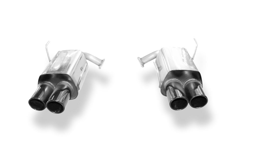 Fox passend fürSubaru WRX - V1 - Stufenheck Endschalldämpfer rechts/links zweiflutig - 2x90 Typ 12 rechts/links schwarz emalliert