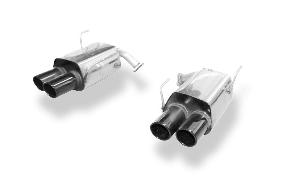 Fox passend fürSubaru WRX - V1 - Stufenheck Endschalldämpfer rechts/links zweiflutig - 2x90 Typ 12 rechts/links schwarz emalliert