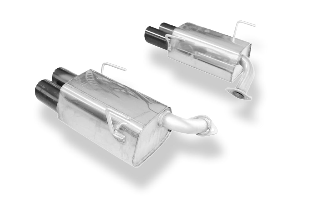 Fox passend fürSubaru WRX - V1 - Stufenheck Endschalldämpfer rechts/links zweiflutig - 2x90 Typ 12 rechts/links schwarz emalliert