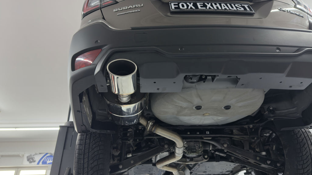 Fox passend fürSubaru Outback BT Auspuffanlage bestehend aus End- und Vorschalldämpfer - Endrohr 140x90 Typ 44