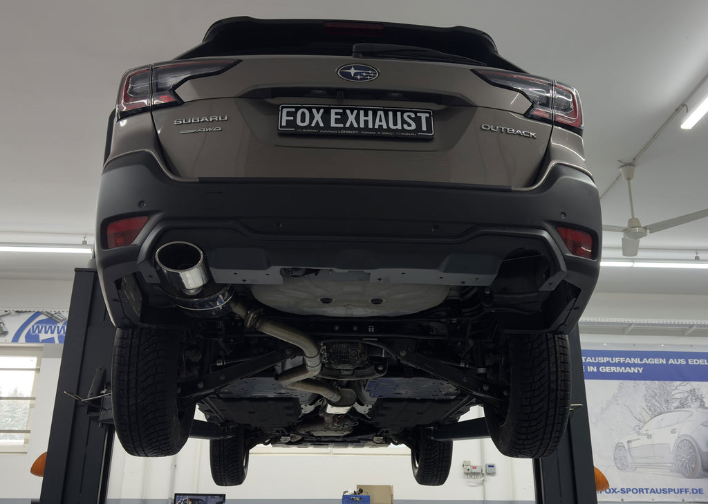 Fox passend fürSubaru Outback BT Auspuffanlage bestehend aus End- und Vorschalldämpfer - Endrohr 140x90 Typ 44