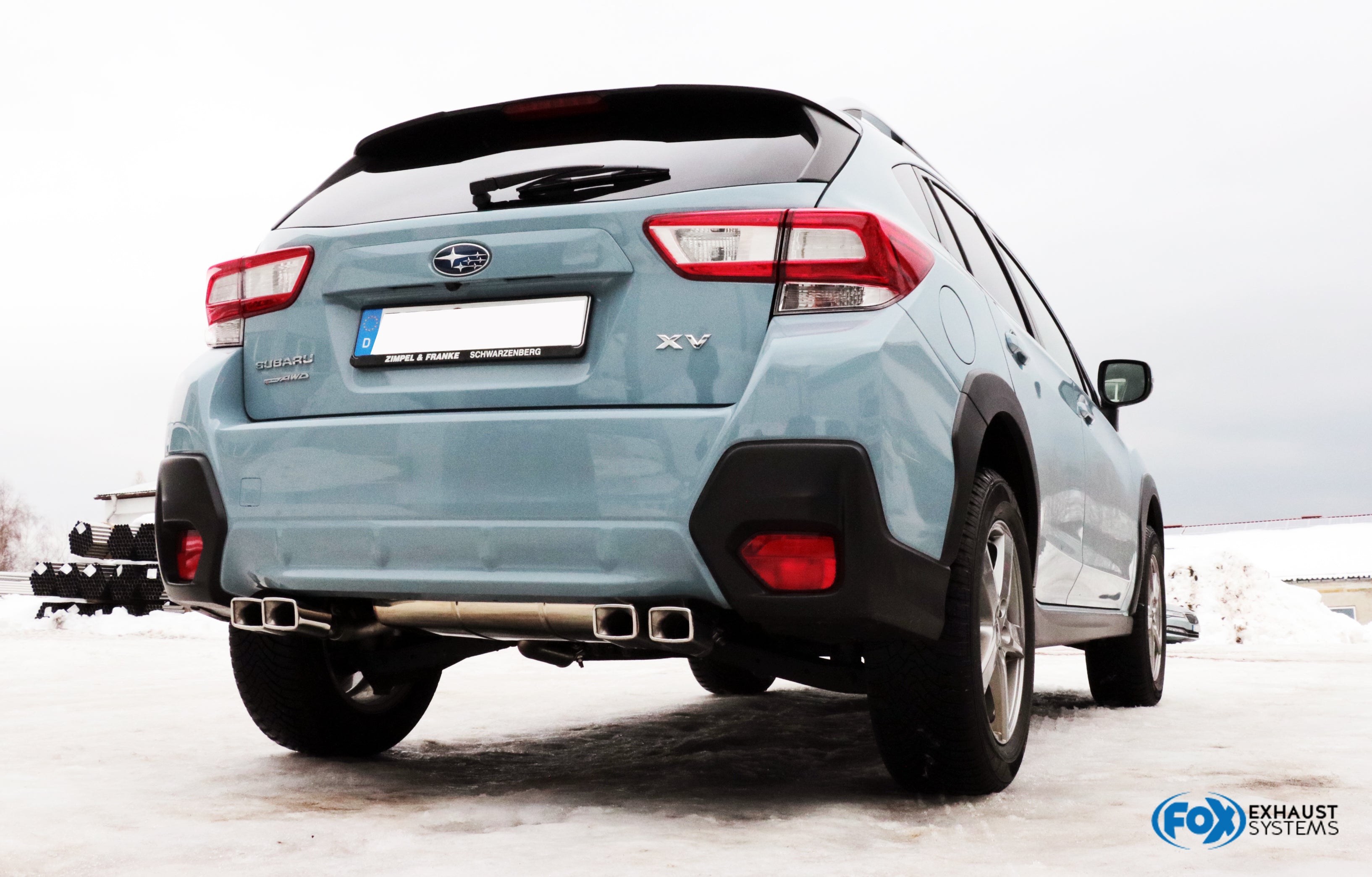 Fox passend fürSubaru XV - G5 Endschalldämpfer quer Ausgang rechts/links - 4x Sonderendrohr