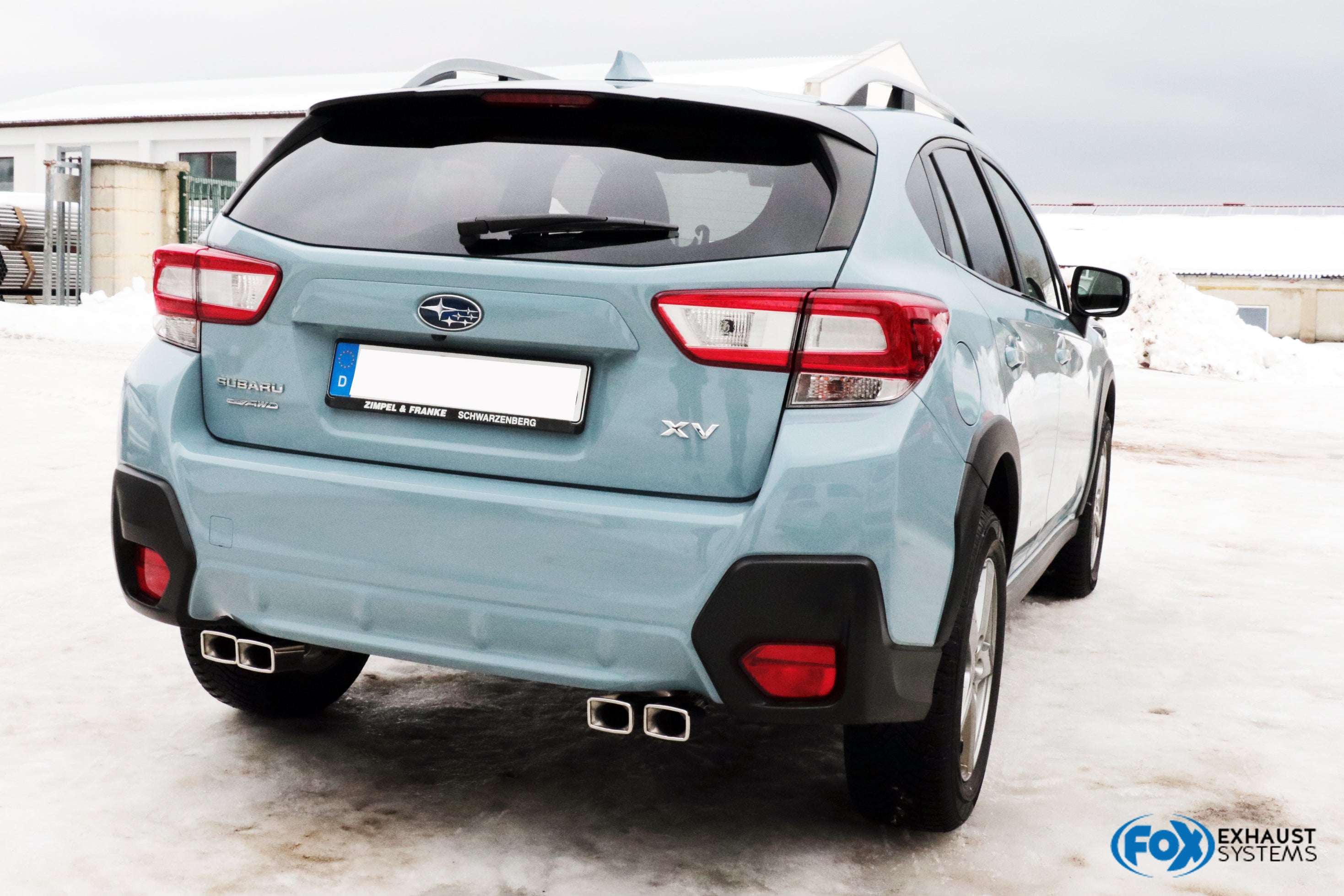 Fox passend für Subaru XV - G5 Endschalldämpfer quer Ausgang rechts/links - 4x Sonderendrohr
