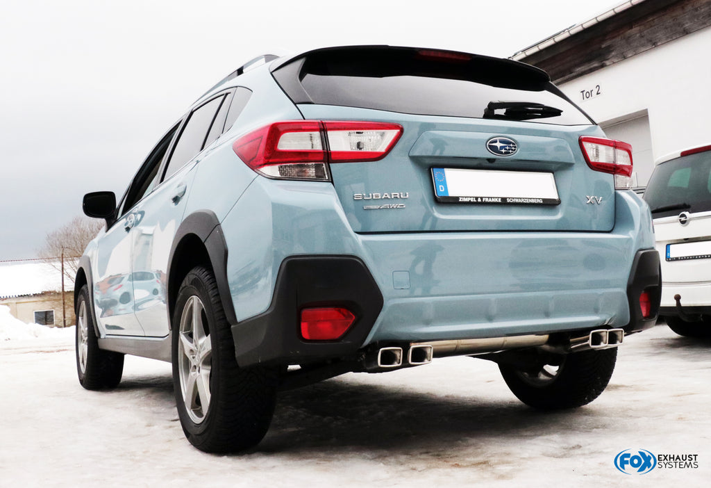 Fox passend fürSubaru XV - G5 Endschalldämpfer quer Ausgang rechts/links - 4x Sonderendrohr