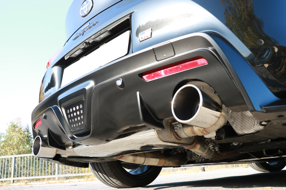 Fox passend fürToyota Supra JTSC Endschalldämpfer quer Ausgang rechts/links mit Abgasklappe - 1x114 Typ 12 rechts/links