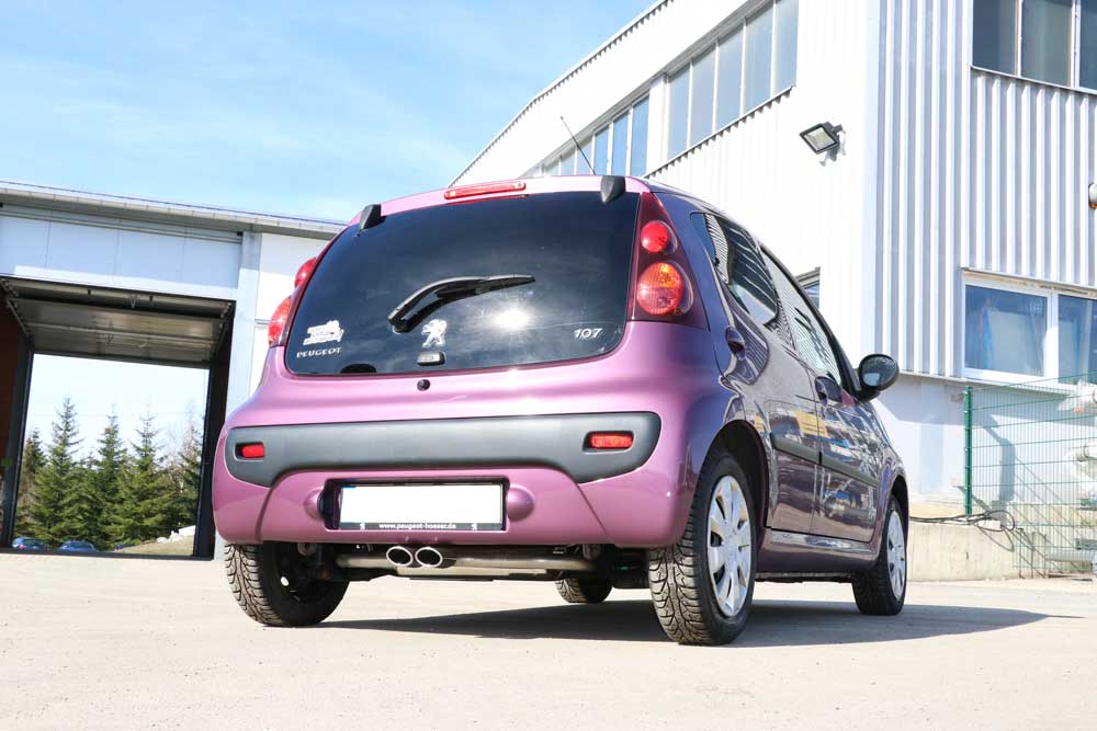 Fox passend fürCitroenC1/ Peugeot 107/ Toyota Aygo Endschalldämpfer Ausgang mittig - 2x86x54 Typ 32