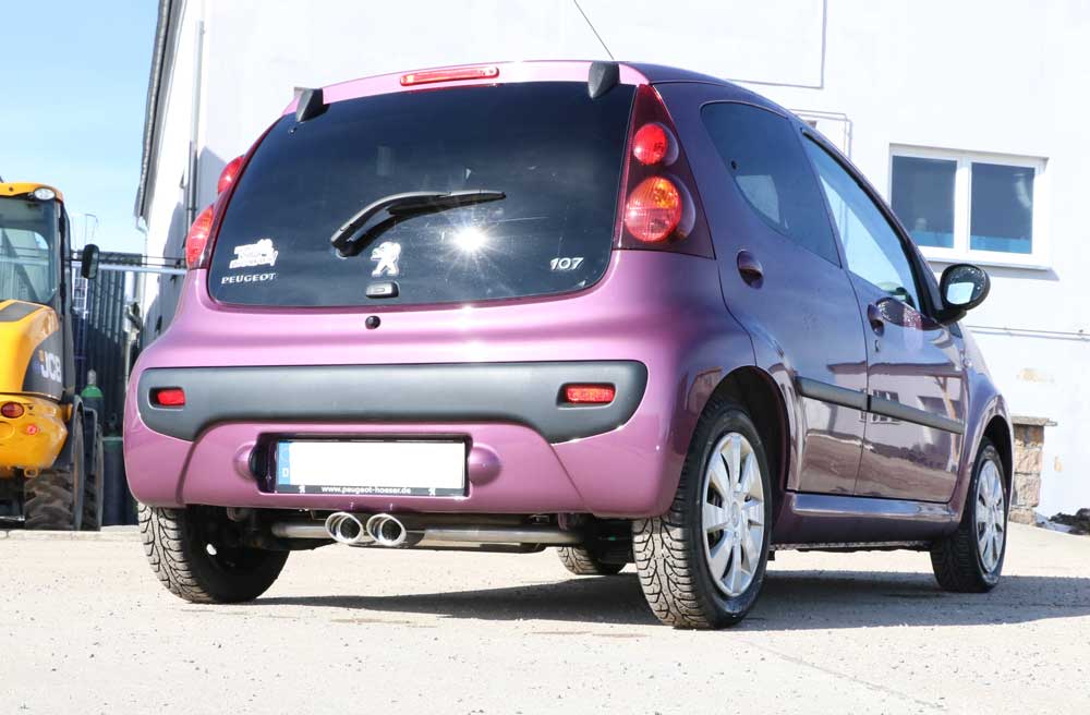 Fox passend fürCitroenC1/ Peugeot 107/ Toyota Aygo Endschalldämpfer Ausgang mittig - 2x106x71 Typ 33