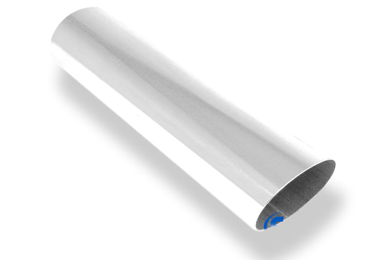 Fox Anschweißendrohr Typ 30 129x106 mm / Länge: 300 mm - oval / uneingerollt / 15° abgeschrägt / ohne Absorber