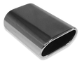 Fox Anschweißendrohr Typ 52 135x80 mm / Länge: 300 mm - flachoval / eingerollt / 16,5° abgeschrägt / ohne Absorber