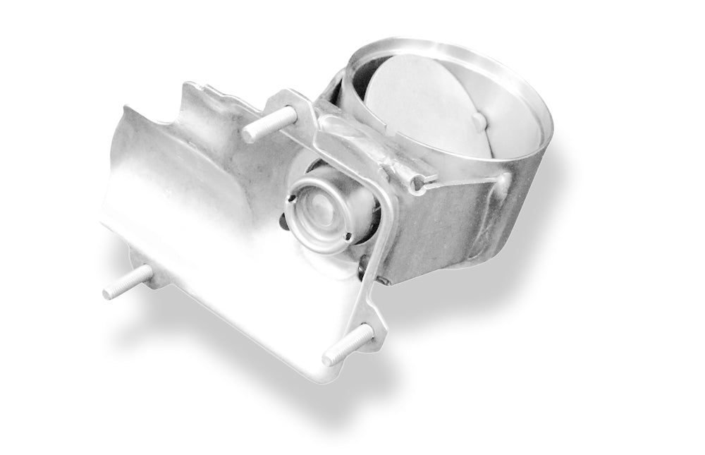 Fox Abgasklappe Ø63mm mit S1 Adaptierung zum einschweißen - funktioniert mit elektrischen Motor (VAG)