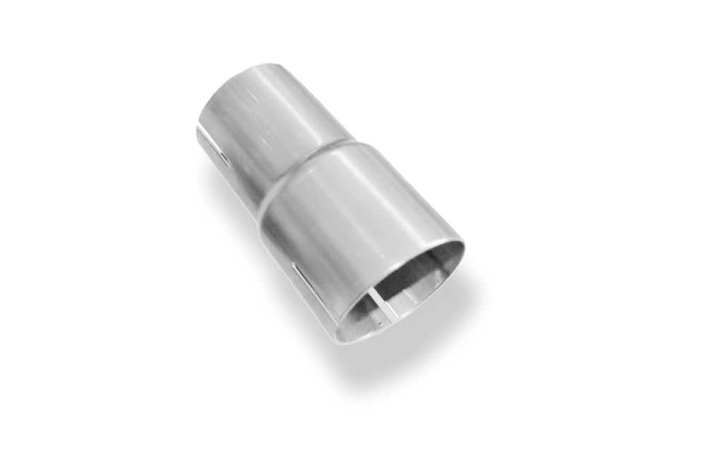 FoxDoppelmuffe  65mm auf 55,5mm - Länge: 120 mm rechts/ links geschlitzt - d1 = 65mm innen - d2 = 55,5mm innen