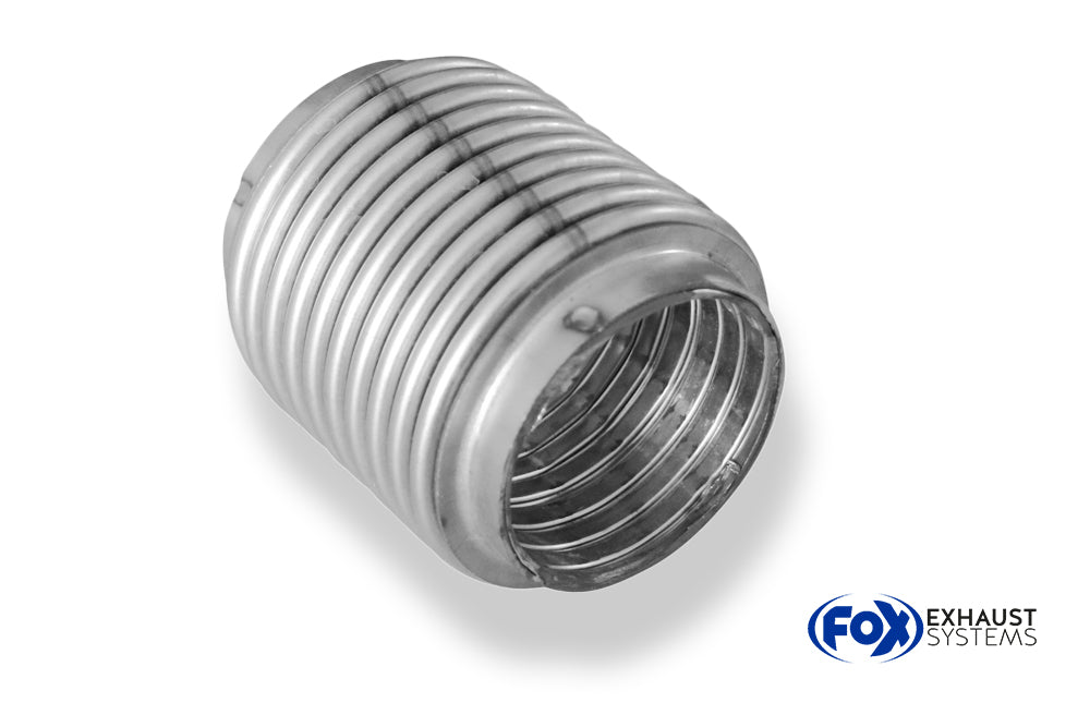 FoxFlexibles Rohr - Ø50mm innen - Länge: 100mm Innenleben besteht aus Edelstahlwellrohr