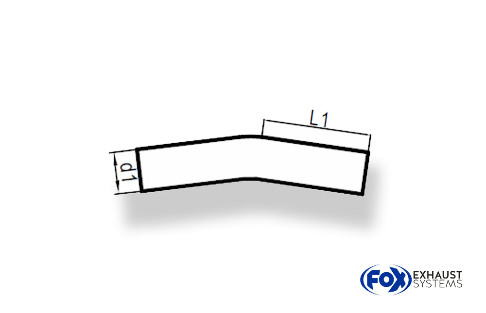 Fox Uni-Rohrbogen 15° ungeweitet - d1Ø 50mm Schenkellänge L1: ca. 120mm - Radius: 66mm