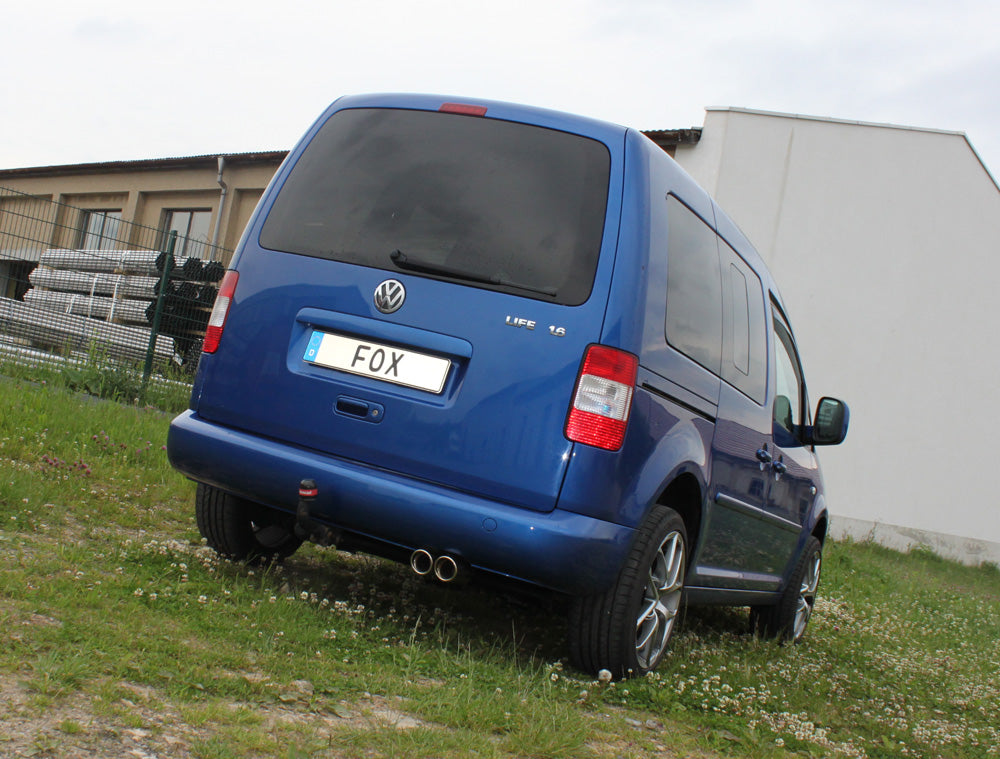 Fox passend fürVW Caddy III Endschalldämpfer einseitig - 2x80 Typ 17