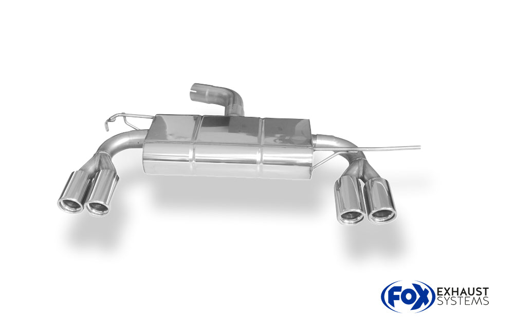 Fox passend für VW Scirocco - 13 Endschalldämpfer Ausgang rechts/links - 2x76 Typ 17 rechts/links