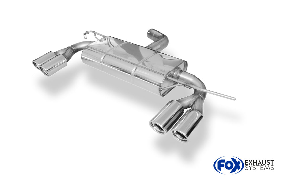 Fox passend fürVW Scirocco - 13 Endschalldämpfer Ausgang rechts/links - 2x76 Typ 17 rechts/links