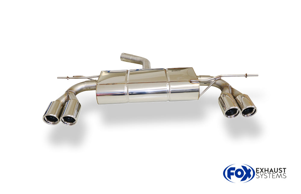 Fox passend für VW Scirocco - 13 Endschalldämpfer Ausgang rechts/links Ø55mm - 2x76 Typ 17 rechts/links