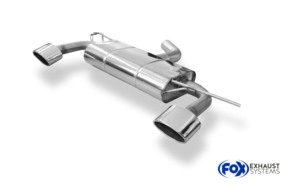 Fox passend fürVW Scirocco - 13 Endschalldämpfer Ausgang rechts/links - 129x106 Typ 32 rechts/links