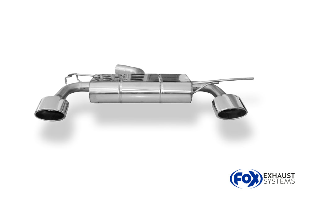 Fox passend für VW Scirocco - 13 Endschalldämpfer Ausgang rechts/links - 129x106 Typ 32 rechts/links