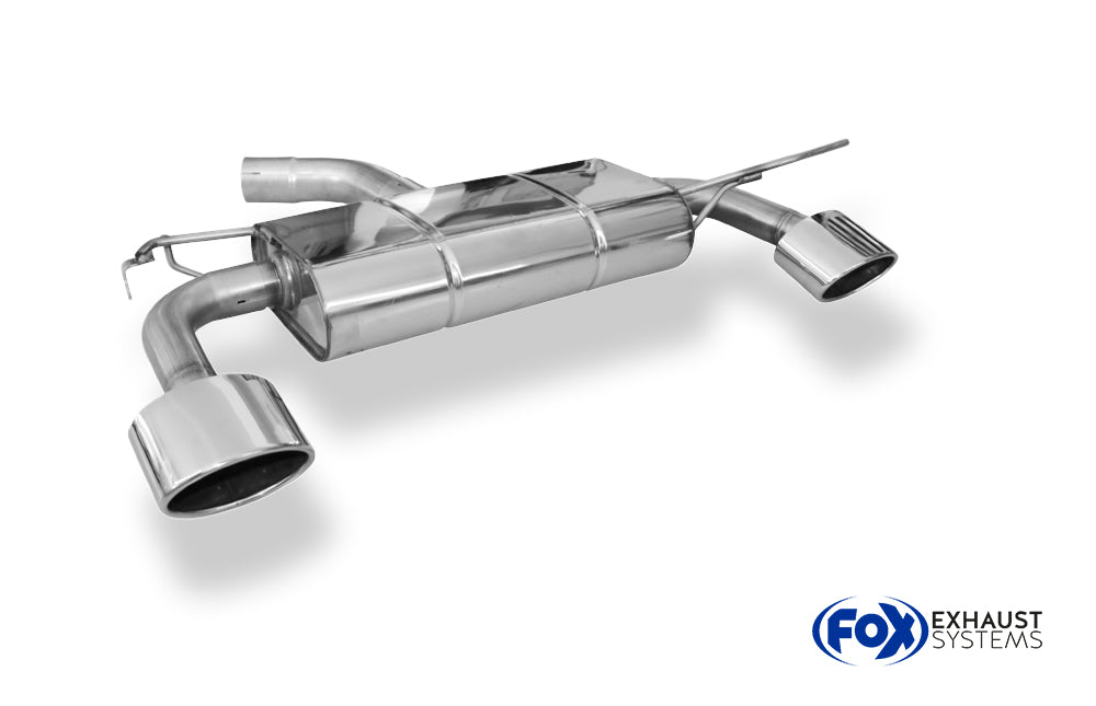 Fox passend fürVW Scirocco - 13 Endschalldämpfer Ausgang rechts/links - 129x106 Typ 32 rechts/links