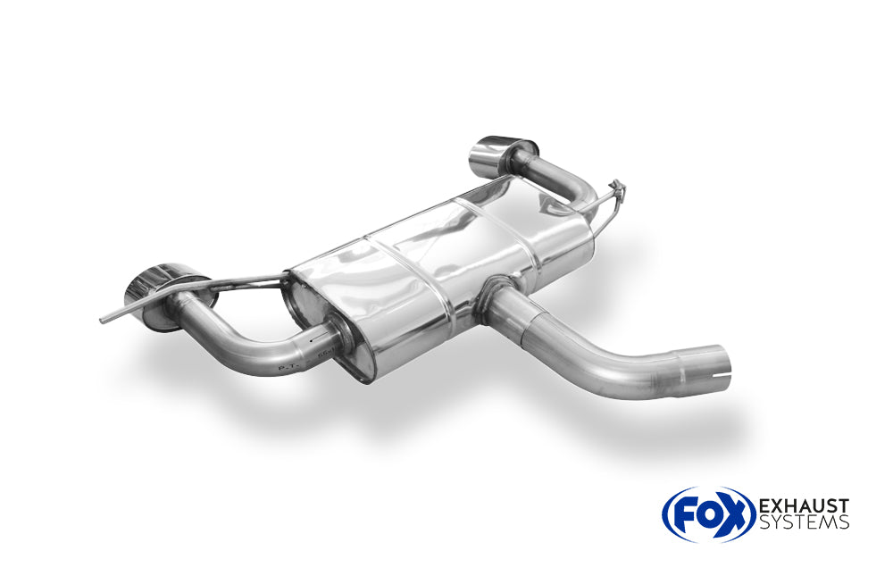 Fox passend fürVW Scirocco - 13 Endschalldämpfer Ausgang rechts/links - 129x106 Typ 32 rechts/links
