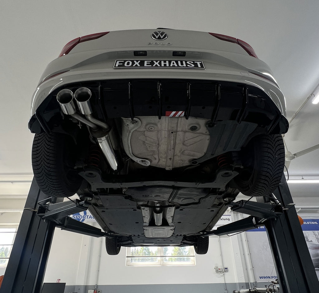 Fox passend für VW Polo AW Facelift End- und Vorschalldämpfer - 2x90 Typ 25