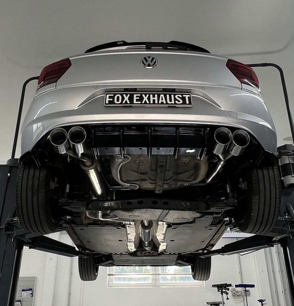 Fox passend fürVW Polo AW1 inkl. Facelift Endschalldämpfer Ausgang rechts/links mit Stutzen - 2x100 Typ 25 rechts/links