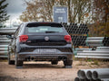 Fox passend für VW Polo AW1 GTI Endschalldämpfer Ausgang rechts/links - 2x100 Typ 25 rechts/links schwarz emailliert