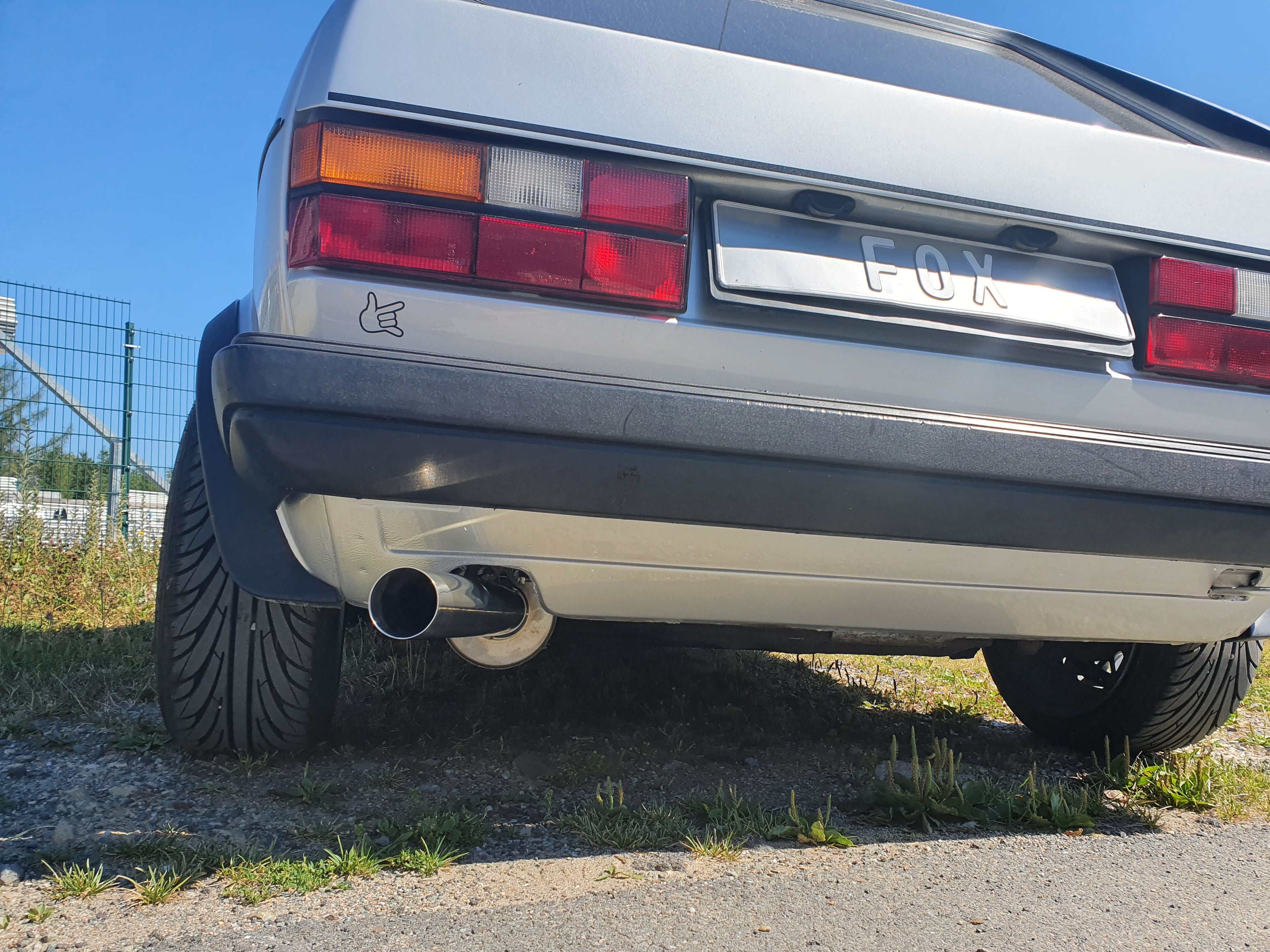 Fox passend fürVW Golf I GTI Endschalldämpfer Ø63,5mm - 1x63,5 Typ 10 nach links führend