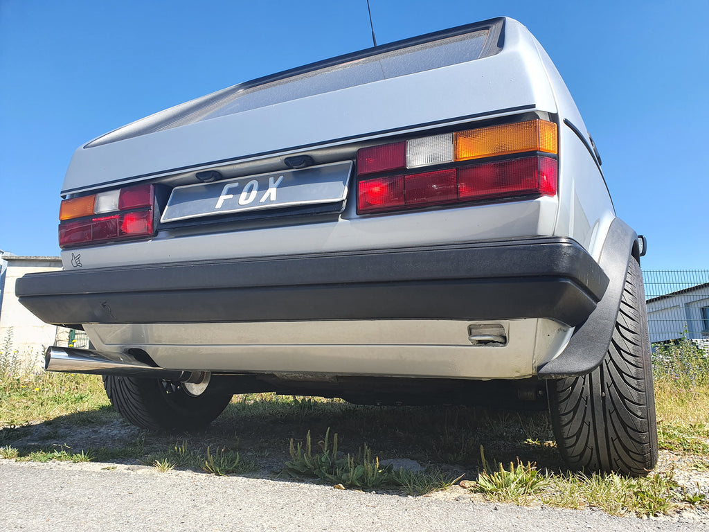 Fox passend fürVW Golf I GTI Endschalldämpfer Ø63,5mm - 1x63,5 Typ 10 nach links führend