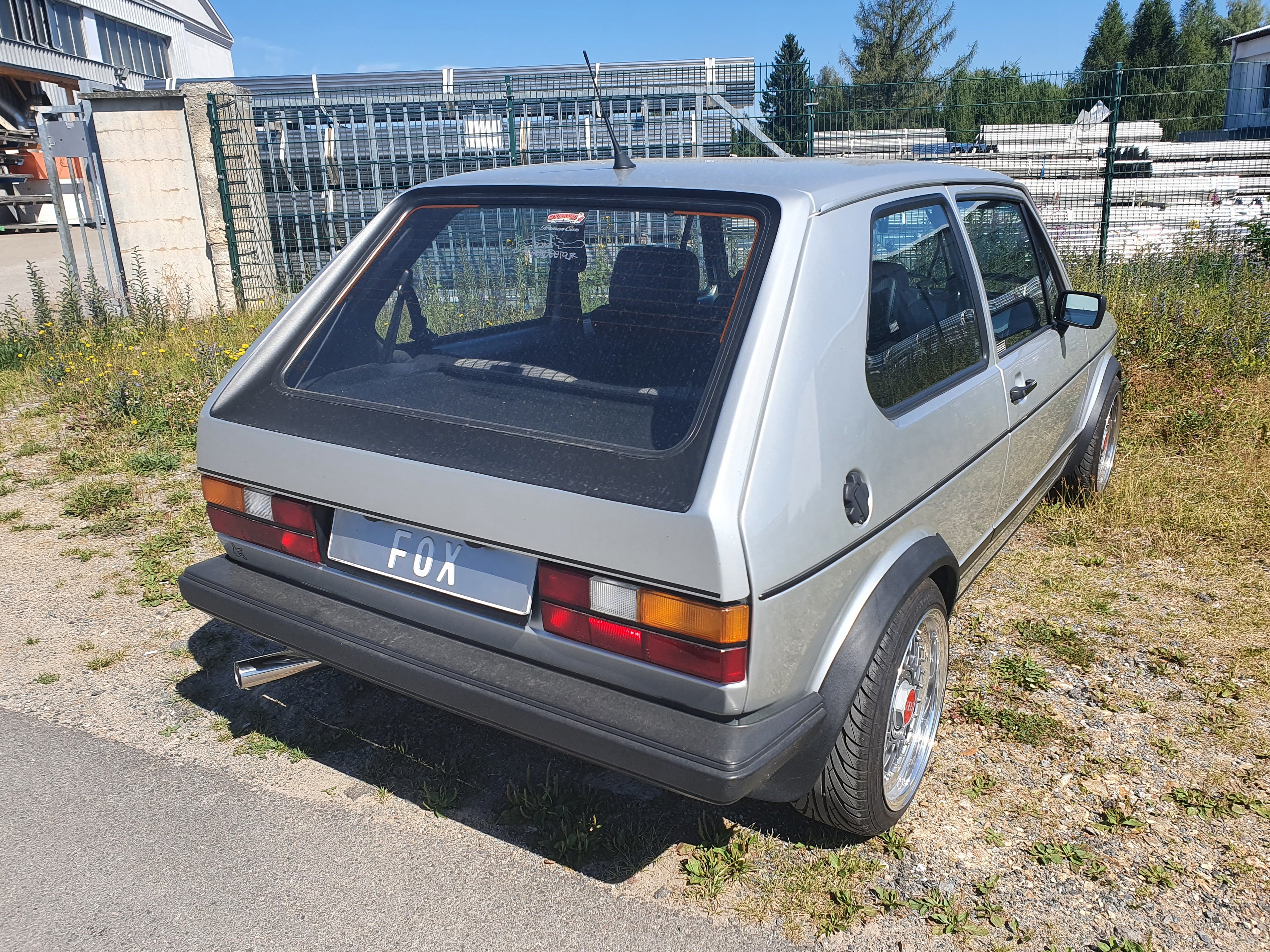 Fox passend fürVW Golf I GTI Endschalldämpfer Ø63,5mm - 1x63,5 Typ 10 nach links führend