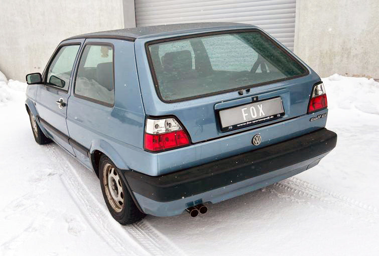 Fox passend fürVW Golf II Typ 19E Endschalldämpfer - 2x55 Typ 14
