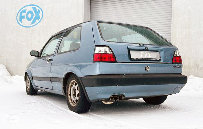 Fox passend fürVW Golf II Typ 19E Endschalldämpfer - 2x55 Typ 14