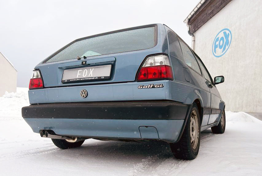 Fox passend fürVW Golf II Typ 19E Endschalldämpfer - 2x55 Typ 14
