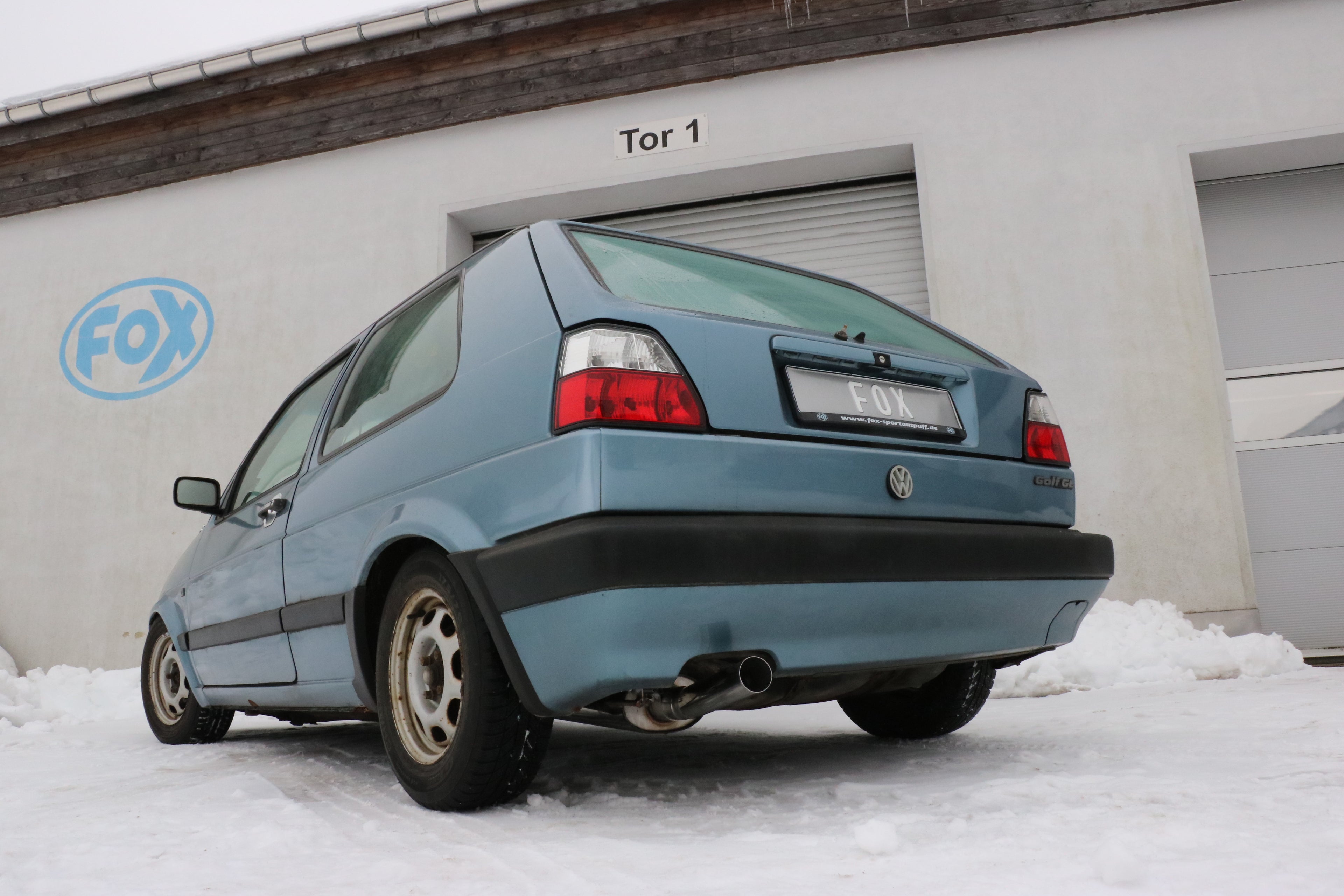 Fox passend fürVW Golf II Typ 19E Endschalldämpfer - 1x63 Typ 10