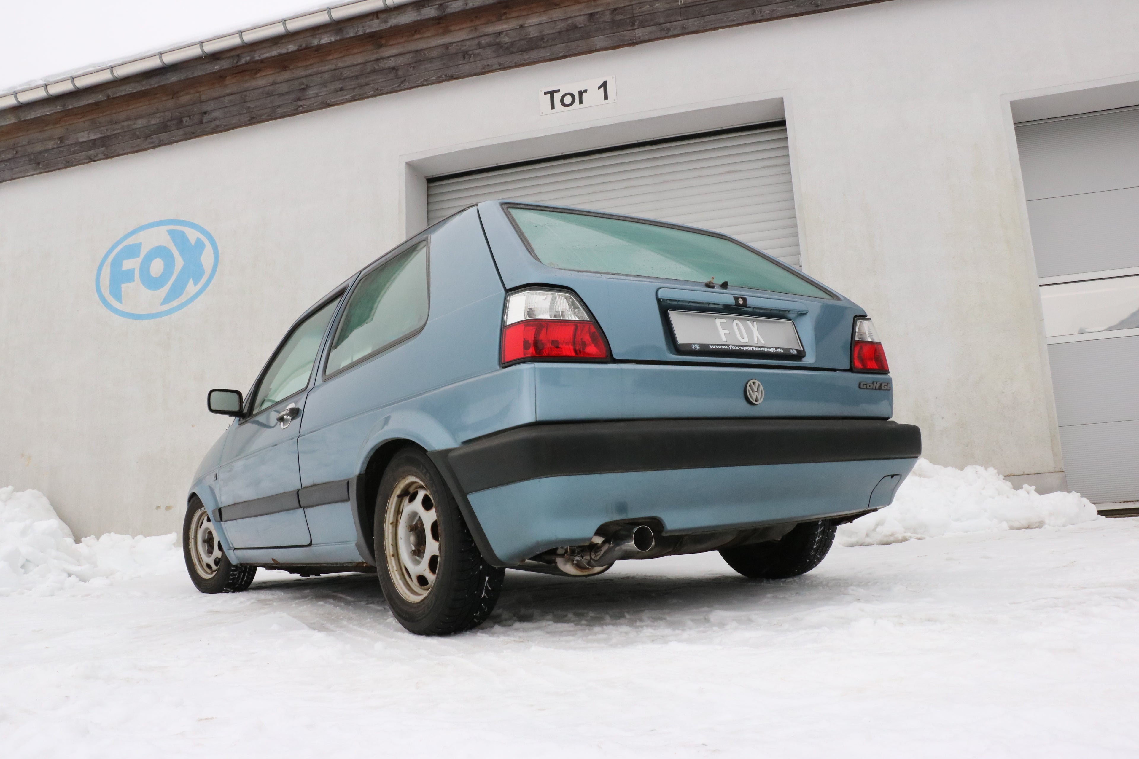 Fox passend fürVW Golf II Typ 19E Endschalldämpfer - 1x63 Typ 23