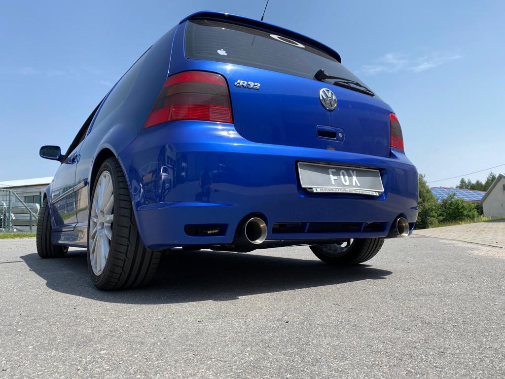 Fox passend fürVW Golf IV R32 Endschalldämpfer Ausgang rechts/links - 1x100 Typ 24 rechts/links