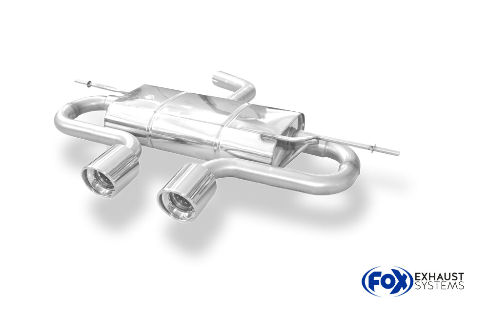 Fox passend fürVW Golf V Endschalldämpfer Ausgang mittig R32-Design - 2x100 Typ 17 mittig