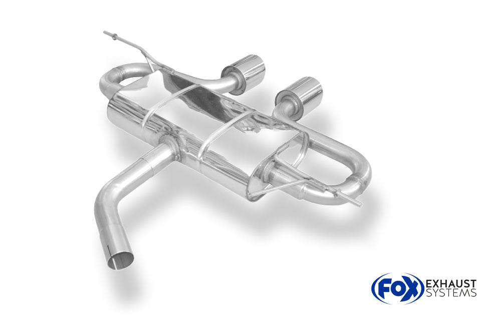 Fox passend für VW Golf V Endschalldämpfer Ausgang mittig R32-Design - 2x100 Typ 17 mittig