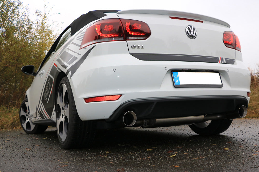 Fox passend fürVW Golf 6 GTI + Cabrio Endschalldämpfer Ausgang rechts/links - 1x100 Typ 25 rechts/links