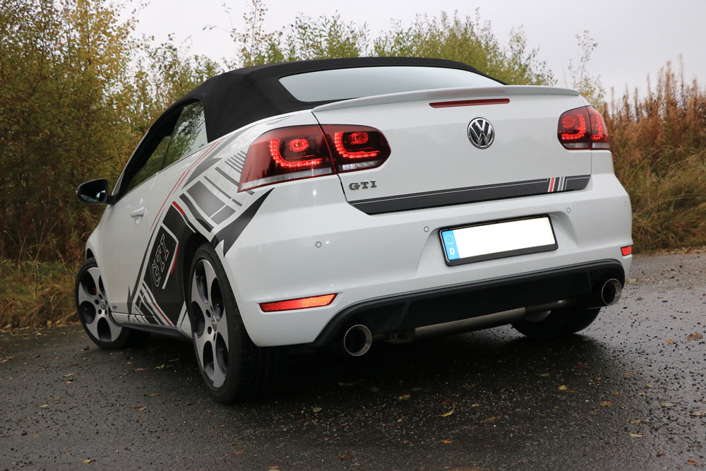 Fox passend fürVW Golf 6 GTI + Cabrio Endschalldämpfer Ausgang rechts/links - 1x100 Typ 25 rechts/links