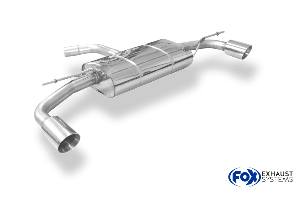 Fox passend fürVW Golf VI - GTI-Optik Endschalldämpfer rechts/links - 1x90 Typ 25 rechts/links  GTI-Optik - Passend an die originale Golf 6 GTI-Stoßstange