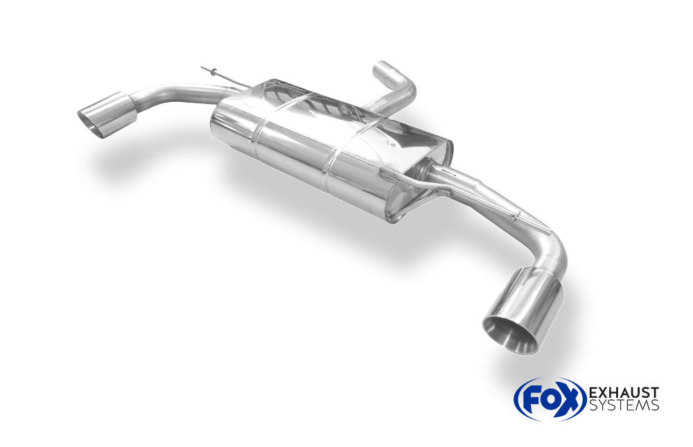 Fox passend fürVW Golf VI - GTI-Optik Endschalldämpfer rechts/links - 1x90 Typ 25 rechts/links  GTI-Optik - Passend an die originale Golf 6 GTI-Stoßstange