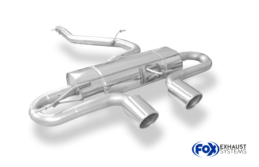 Fox passend fürVW Golf VI R 4motion Endschalldämpfer Ausgang mittig - 2x100 Typ 16
