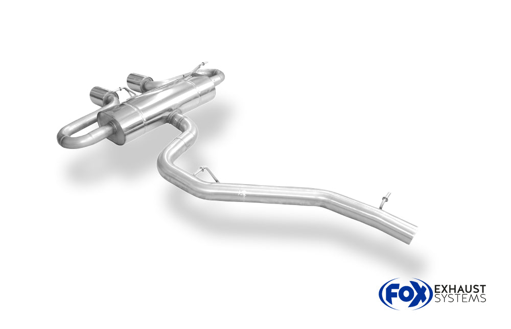 Fox passend fürVW Golf VI R 4motion Endschalldämpfer Ausgang mittig - 2x100 Typ 16