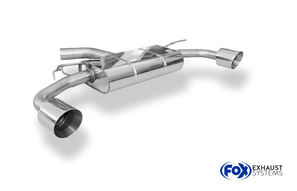 Fox passend für VW Golf VII Facelift Einzelradaufhängung - Einsatz matt Endschalldämpfer rechts/links - 1x100 Typ 25 rechts/links inkl. Heckeinsatz schwarz matt