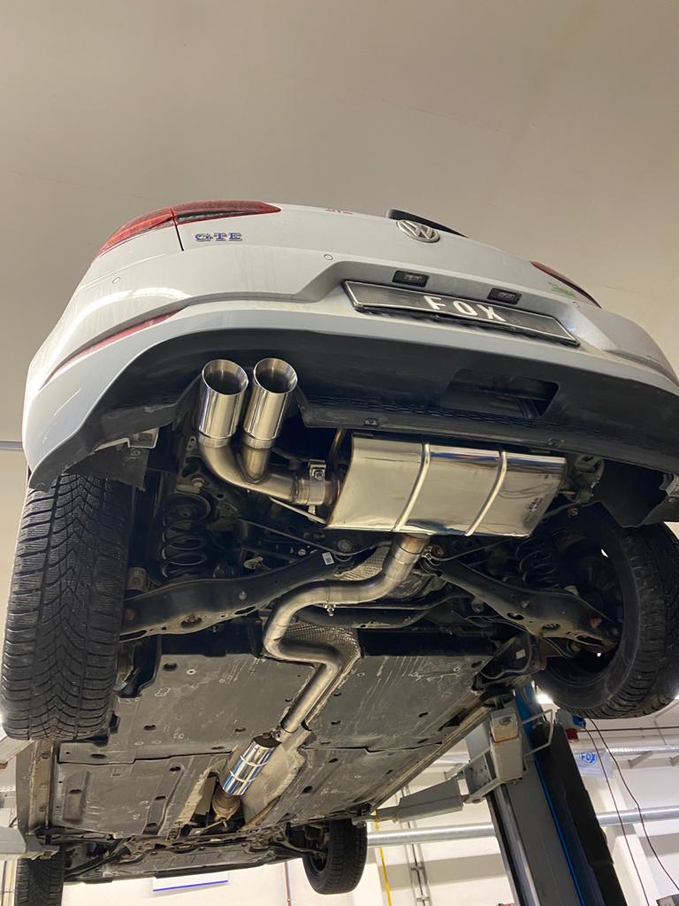 Fox passend fürVW Golf VII - GTE Endschalldämpfer - 2x80 Typ 25