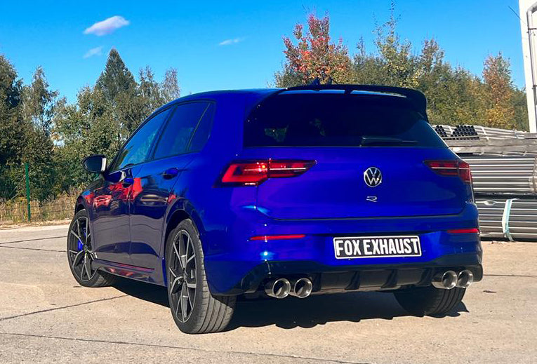 Fox passend fürVW Golf 8 R Endrohre rechts/links - 2x100 Typ 25 rechts/links - passend auf den originalen Endschalldämpfer